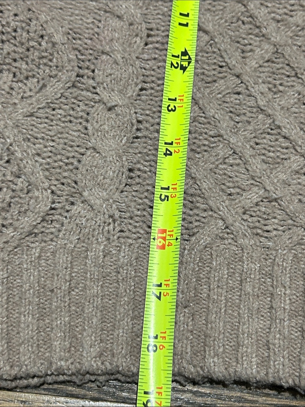 Pink Rose Taupe Cable-Knit Mock Neck Sweater - Picture 6 of 6